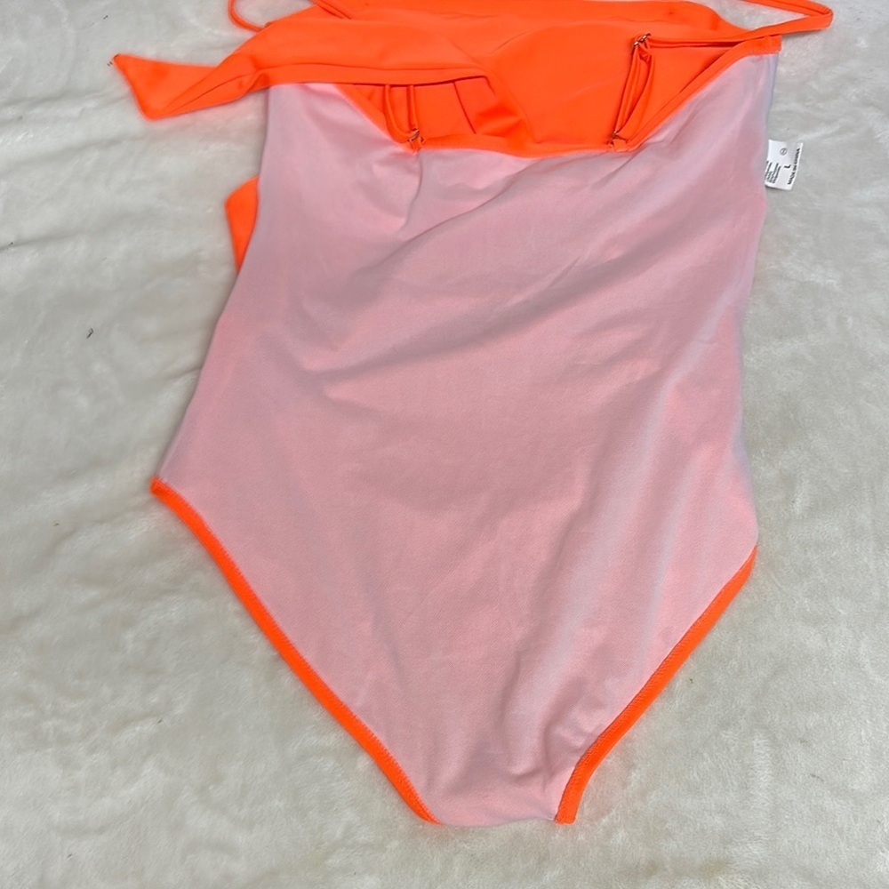 Vibrant Orange One Piece Swimsuit - Picture 9 of 9